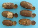 Bombyx laineux (Eriogaster lanestris), cocons. &agrave;pr&egrave;s &eacute;closions